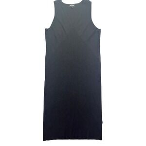 Express Ribbed Tank Dress Bodycon Sleeveless‎ Casual Black XL